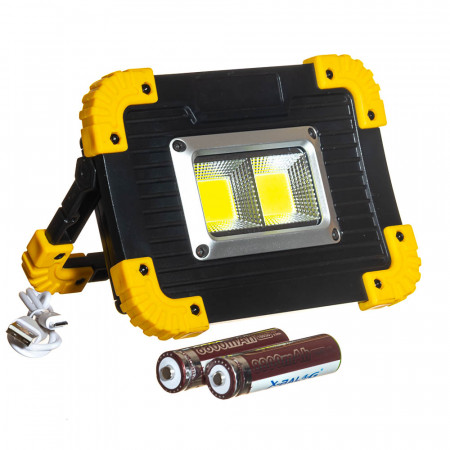 Прожектор аккумуляторный промышленный 2LED, с USB (жёлтый) BL-LL - 812-COB