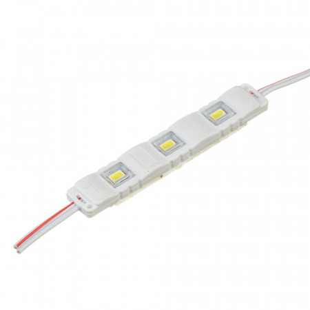 LED модуль 12В белый холодный 3led smd5730 1Вт IP65