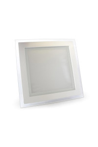 Светодиодный led светильник со стеклом 18Вт квадрат 3000К IP20