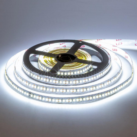 LED лента 12В AVT холодная белая smd 2835 204led/м IP20, 1м