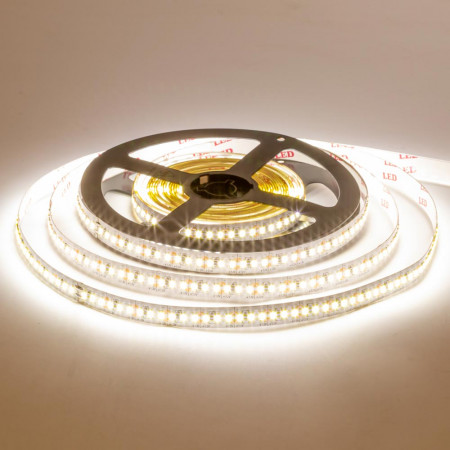 LED лента 12В AVT теплая белая smd 3014 204led/м IP20, 1м