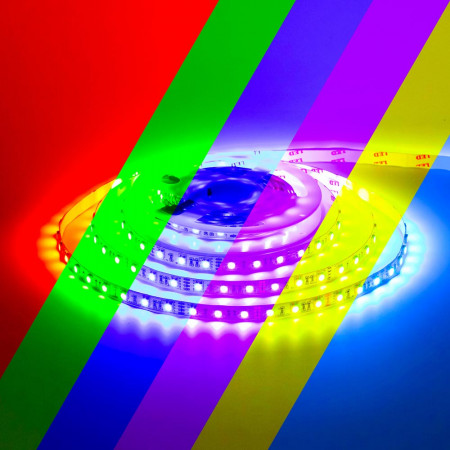 LED лента 12В RGB AVT smd 5050 60led/м IP65, 1м