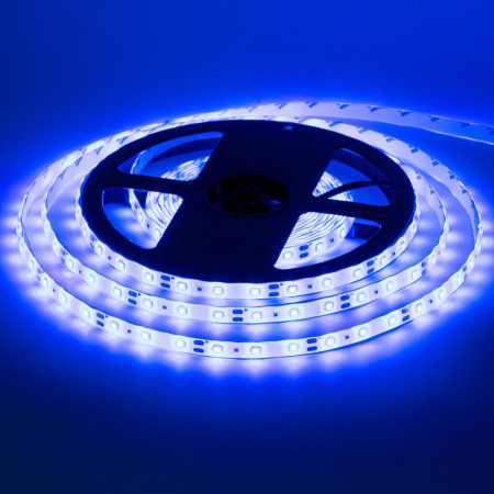 LED лента 12В синяя smd 2835 60led/м IP20, 1м