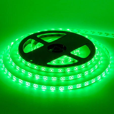 LED лента 12В зеленая smd 2835 60led/м IP65, 1м
