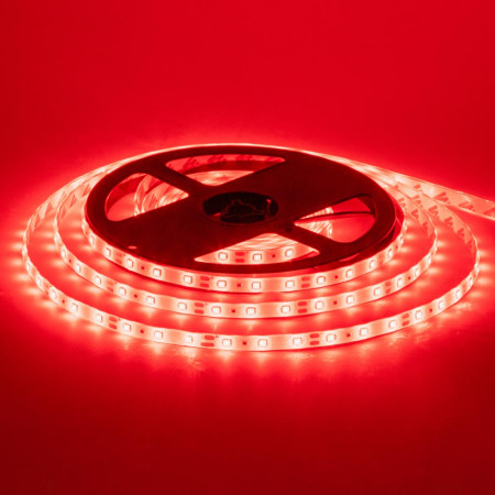LED лента 12В красная smd 2835 60led/м IP20, 1м