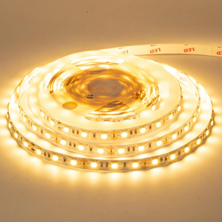 LED лента 12В Motoko теплая белая smd 5050 60led/м IP20, 1м