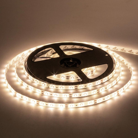 LED лента 12В теплая белая smd 2835 60led/м IP65, 1м