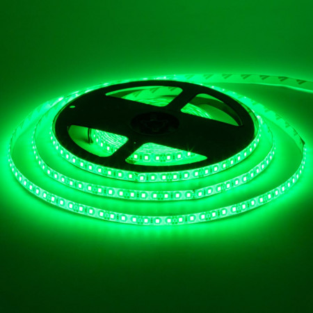 LED лента 12В зеленая smd 2835 120led/м IP65, 1м