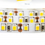 LED лента 12В белая нейтральная smd 2835 120led/м IP20, 1м