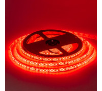 LED лента 12В красная smd 2835 120led/м IP65, 1м