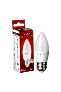 LED лампа 6Вт Sivio нейтральная белая E27 C37 4100K