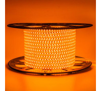 LED лента 220В оранжевая AVT smd 2835 120led/м 4Вт/м IP65, 1м