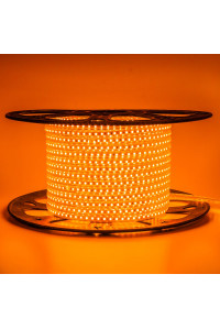 LED лента 220В оранжевая AVT smd 2835 120led/м 4Вт/м IP65, 1м