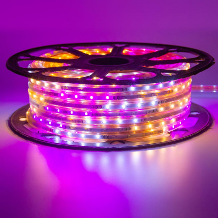 Мигающая LED лента Multi-Color 220В smd 2835 48led/м 6Вт/м IP65, 1м