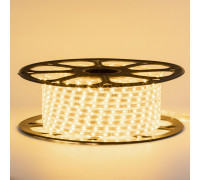 LED лента 220В белая теплая smd 2835 120led/м 12Вт/м IP65, 1м