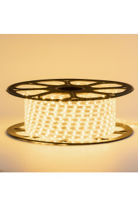 LED лента 220В белая теплая smd 2835 120led/м 12Вт/м IP65, 1м