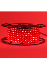 LED лента 220В красная smd 2835 120led/м 12Вт/м IP65, 1м