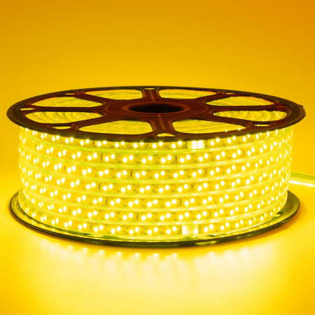 LED лента 220В желтая smd 2835 120led/м 12Вт/м IP65, 1м