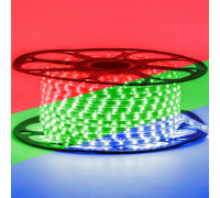 LED лента 220В RGB smd 5050 5W/m 60led/м IP65, 1м