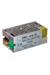 Блок питания 5В MС 3А 15Вт IP 20