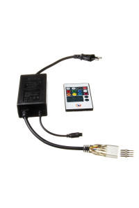 Адаптер для питания светодиодной ленты 220В Multi-Color smd 2835-180 led/м + пульт + контроллер + коннектор 4pin 