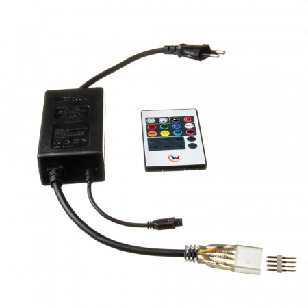 Адаптер для питания светодиодной ленты 220В Multi-Color smd 2835-180 led/м + пульт + контроллер + коннектор 4pin