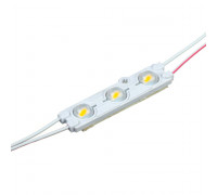 LED модуль 12В белый теплый 3led smd5730 1.5Вт IP65