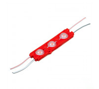 LED модуль 12В красный 3led smd5730 1.5Вт IP65 (66мм)