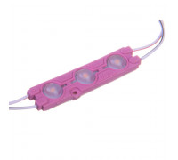 LED модуль 12В розовый 3led smd5730 1.5Вт IP65