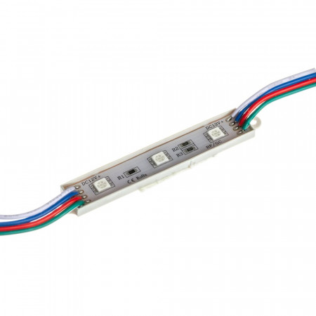 LED модуль 12В 3led RGB smd5050 0.72Вт IP65