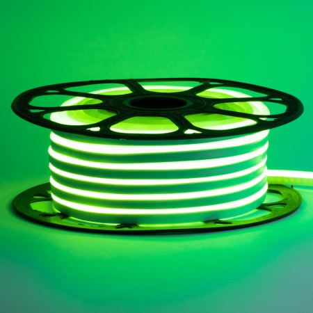 LED неон 220В зеленый AVT-1 smd2835 120led/м 7Вт/м IP65, 1м