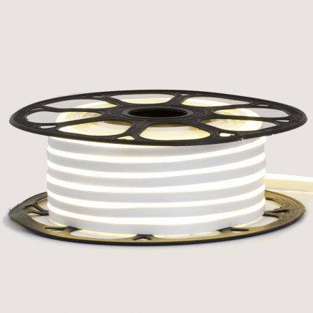 Неоновая лента светодиодная белая 12V силикон 6х12 AVT- smd2835 120LED/м 13Вт/м IP65
