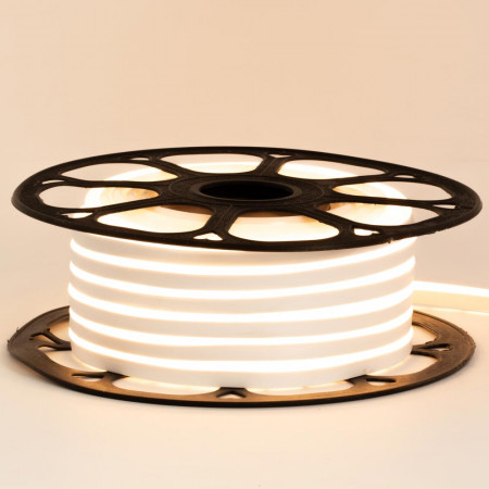 Неоновая лента светодиодная белая теплая 12V 6х12 AVT-smd2835 120LED/м 13Вт/м IP65