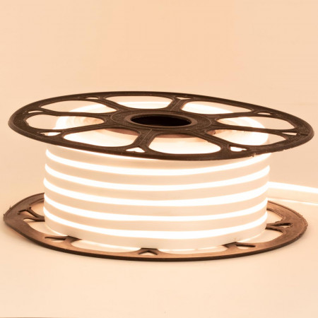 LED неон 12В белый теплый smd2835 120led/м 6Вт/м 8х16 PVC IP65, 1м
