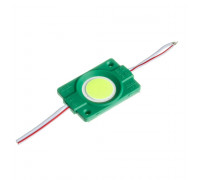 LED модуль СОВ 12В зеленый 1led 2.4Вт круглый IP65