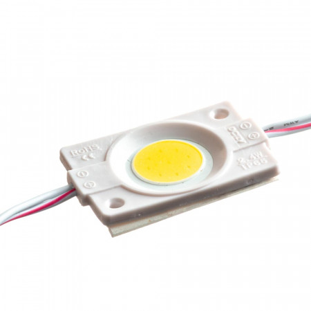 LED модуль 12В желтый 1led СОВ круглый 2,4Вт IP65