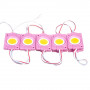 LED модуль СОВ 12В розовый 1led 2.4Вт круглый IP65