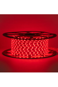 LED лента 220В красный smd 2835 48led/м 6Вт/м IP65, 1м