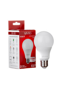 LED лампа 15Вт Sivio нейтральная белая E27 A65 4100K