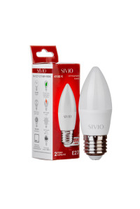 LED лампа 8Вт Sivio нейтральная белая E27 C37 4100K