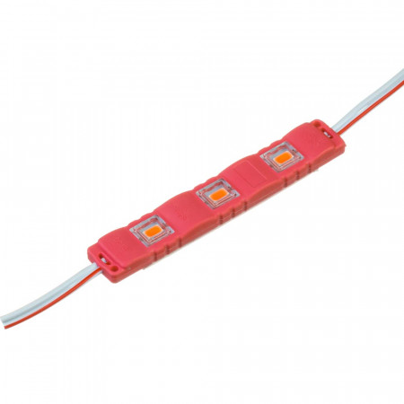 Модуль светодиодный красный 12в smd5730 3LED 1.5Вт герметичный