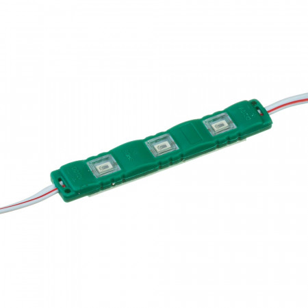 Модуль светодиодный зелёный 12в smd5730 3LED 1.5Вт герметичный