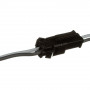 Led коннектор 2pin серый (20см провод) с зажимом (комплект папа + мама)