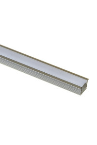 Led профиль врезной глубокий 12мм без покрытия матовый рассеиватель (комплект)2м ПФ-23/1
